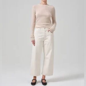 Citizens of humanity, gaucho wide, legged ivory jeans